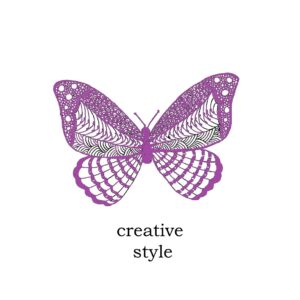 creative style title card for brianbeholds.com features a line drawing of a butterfly in purple