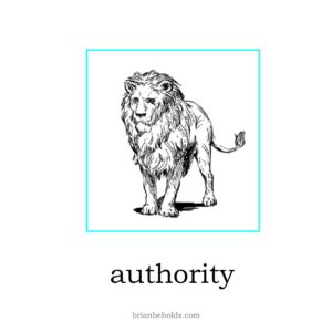 authority theme icon for brian beholds showing a line drawing of a lion