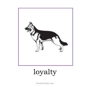 loyalty theme icon showing a line drawing of a dog